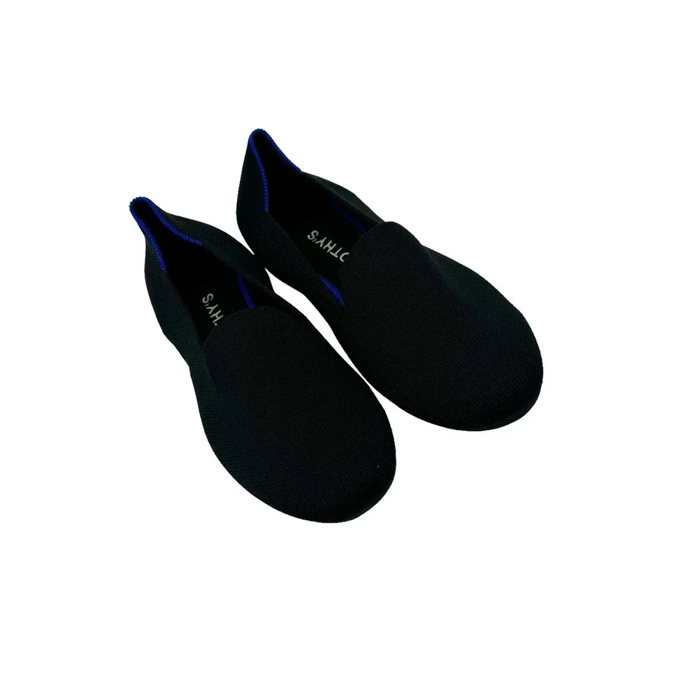 Rothy's The Loafers Flat Slip On Shoes Black Women's Size 7.5 NWOB
